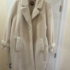 Express Off-White Teddy Jacket